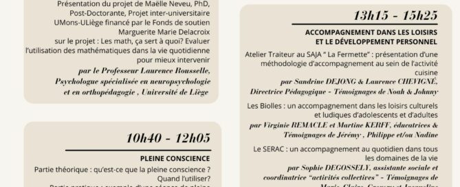 Mathématiques et autonomie et Les Maths, ça sert à quoi ? La Pleine Conscience, une approche vers la tranquillité, vers un mieux-être Accompagnement dans les loisirs et le développement personnel